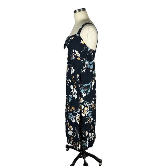 YUMI KIM Black Floral Cutout Midi Dress Women's Small NWOT Preppy Chic - Picture 3 of 5